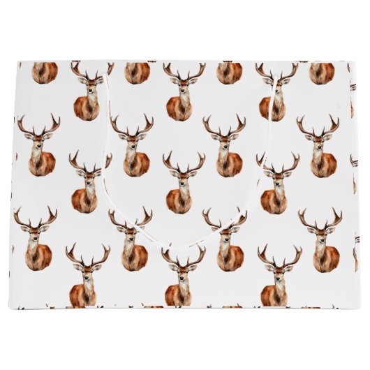 Wildtiere, Wasserfarbe Große Geschenktüte (Vorderseite)