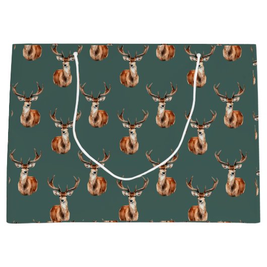 Wildtiere, Wasserfarbe Große Geschenktüte (Vorderseite)