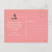 Wildtiere Weihnachtsbaum Feiertagspostkarte (Rückseite)