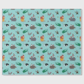 Wildtiere Weihnachtsfeiertag Geschenkpapier (Flach)