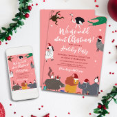 Wildtiere Weihnachtsfest Party Einladung