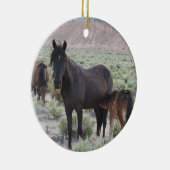 Wildtiere, Wildpferde, Natur, Tiere Keramik Ornament (Rechts)