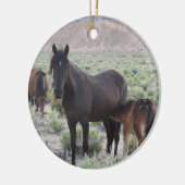 Wildtiere, Wildpferde, Natur, Tiere Keramik Ornament (Links)