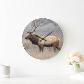 Wildtiere Wildtiere Naturbuck Große Wanduhr (Zuhause)