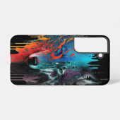 Wildtiere Wölfe Wolfskopf Tier Kunst  Samsung Galaxy Hülle (Rückseite (Horizontal))