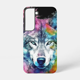 Wildtiere Wölfe Wolfskopf Tier Kunst Samsung Galaxy Hülle