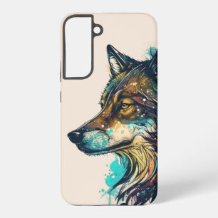 Wildtiere Wölfe Wolfskopf Tier Kunst Samsung Galaxy Hülle