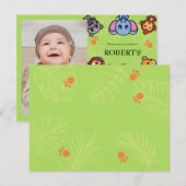 Wildtiere zum ersten Geburtstag Postkarte (Vorne/Hinten)