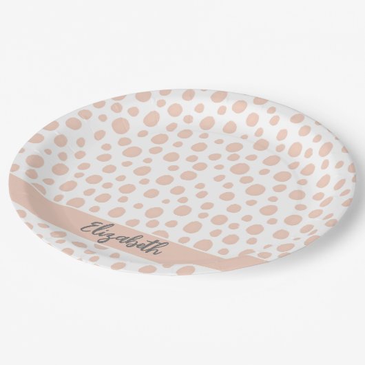 Wildtierhaut Pappteller (Schrägansicht)