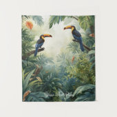 Wildtierillustration Personalisiertes Foto & Text Wandteppich (Vorderseite)