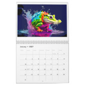 Wildtierliebhaber-Farbspritzer-Kunst 2026 Kalender (Jan 2027)