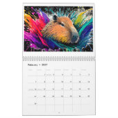 Wildtierliebhaber-Farbspritzer-Kunst 2026 Kalender (Feb 2027)