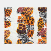 Wildtiermischung nahtlos. Jaguar, Leopard, Fleecedecke (Vorderseite (Horizontal))