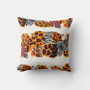 Wildtiermischung nahtlos. Jaguar, Leopard, Kissen
