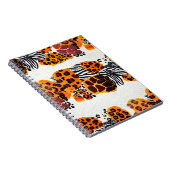 Wildtiermischung nahtlos. Jaguar, Leopard, Notizblock (Rechte Seite)