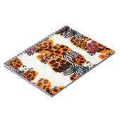 Wildtiermischung nahtlos. Jaguar, Leopard, Notizblock (Linke Seite)