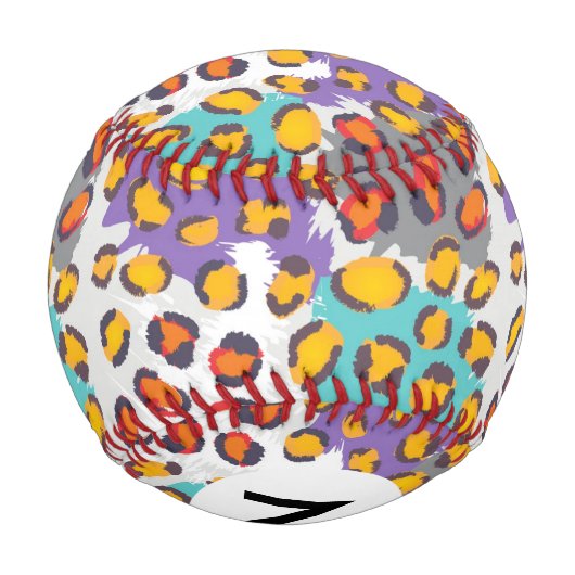 Wildtiermuster Baseball (Rückseite)