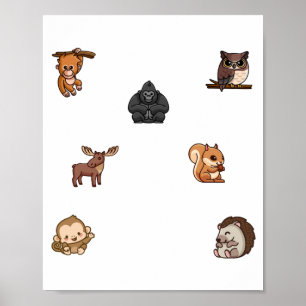Wildtiersammlung Poster