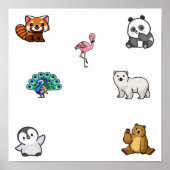 Wildtiersammlung Poster (Vorne)