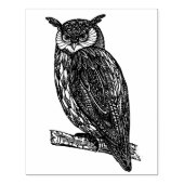 Wildtotem-Tier-Owl-Doodle Gummistempel (Prägung)