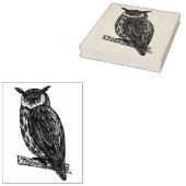 Wildtotem-Tier-Owl-Doodle Gummistempel (Stempel)