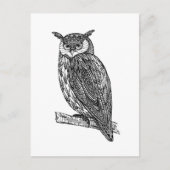 Wildtotem-Tier-Owl-Doodle Postkarte (Vorderseite)