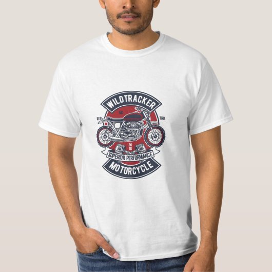 Wildtracker Motorrad-Emblem T-Shirt (Vorderseite)