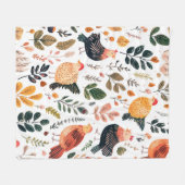 Wildtruthahn-Feder-Wildtiermuster Fleecedecke (Vorderseite (Horizontal))