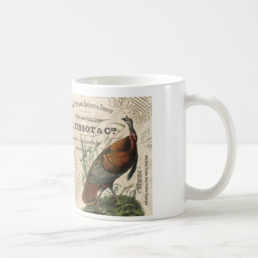 Wildtruthühner mit Vintagem Fall Kaffeetasse (Rechts)