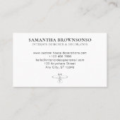 Wildvögel-Blume Visitenkarte (Rückseite)