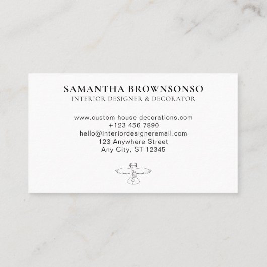 Wildvögel-Blume Visitenkarte (Rückseite)