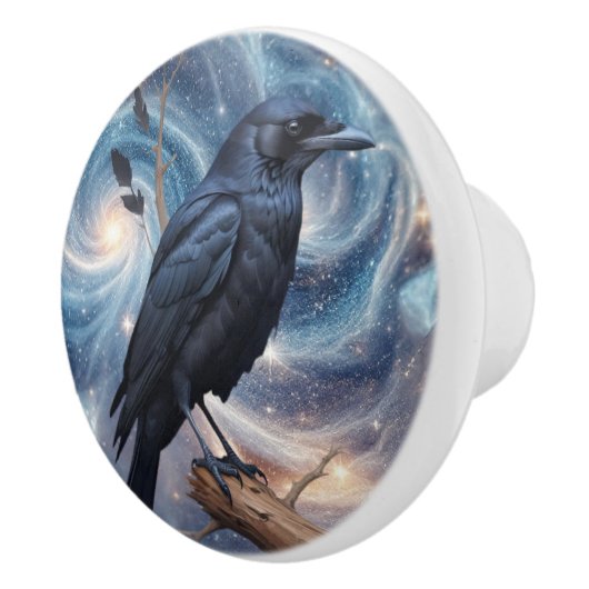Wildvögel-Crow-Raven Keramikknauf (Rechts)