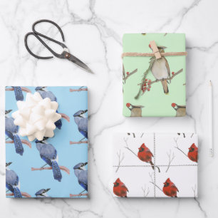 Wildvögel Geschenkpapier Set