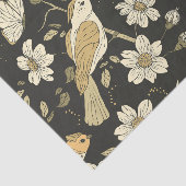 Wildvögel und Blume Seidenpapier (Ausschnitt)