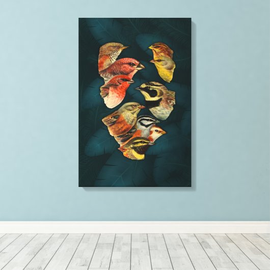 Wildvögel von Feather Leinwanddruck (Insitu (Holzboden))