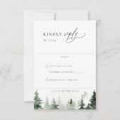 Wildwälder Pinienbäume Hochzeit-RSVP-Karte RSVP Karte (Vorderseite)