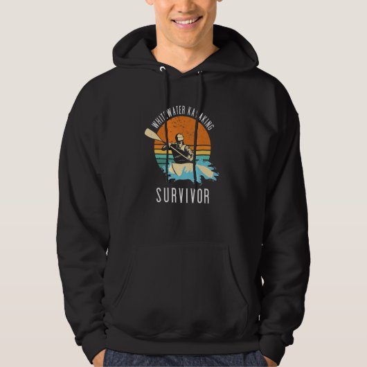 Wildwasser-Kajak-Überlebender Hoodie (Vorderseite)