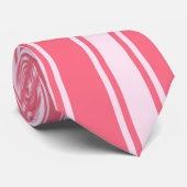 Wildwassermelone Farbe Streifen Funky Muster Krawatte (Gerollt)
