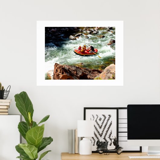 Wildwasserrafting Poster (Heimbüro)