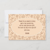 Wildwest Cowboy Geburtstagskinder Dankeskarte (Vorderseite)