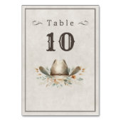 Wildwest Cowboy-Hochzeit Tischnummer (Vorderseite)