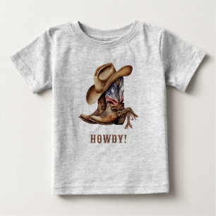 Wildwest Cowboy Howdy Baby T-shirt