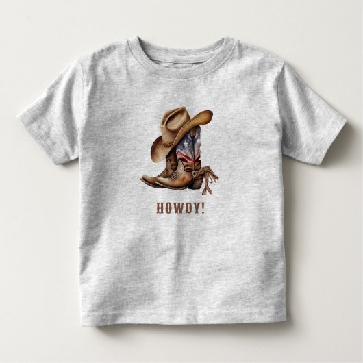Wildwest Cowboy Howdy Boy Kleinkind T-shirt (Vorderseite)