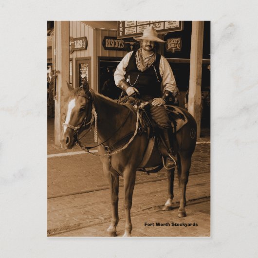 WildWest, Fort Worth Stockyards Postkarte (Vorderseite)