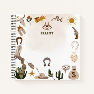 Wildwest Rodeo Cowboy Notizblock