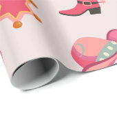 Wildwest Western Cowboy Brown Wrapping Paper Geschenkpapier (Rolleneckpunkt)