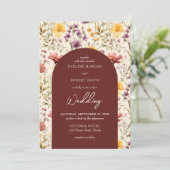 Wildwiesen-Blume von Boho Einladung (Stehend Vorderseite)