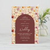 Wildwiesen-Blume von Boho Einladung (Stehend Vorderseite)