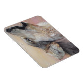 Wildwolf heult gegen den Sonnenuntergang Magnet (Rechte Seite)