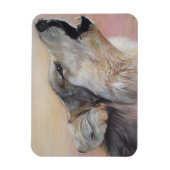 Wildwolf heult gegen den Sonnenuntergang Magnet (Vertikal)